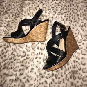 Jessica Simpson Black Wedge Sandal